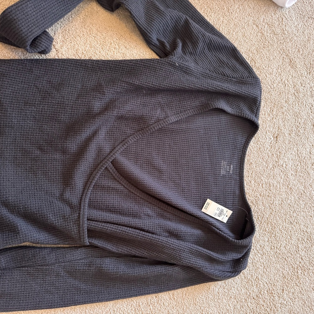 Aerie Charcoal Long Sleeve Top